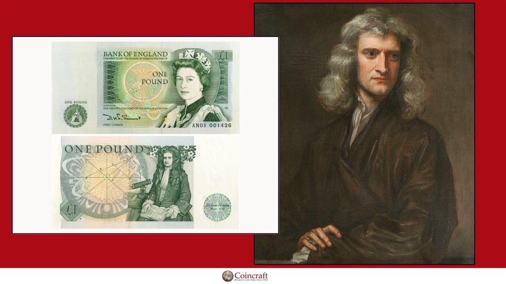 Bank of England honouring Isaac Newton (Former Scientist)
